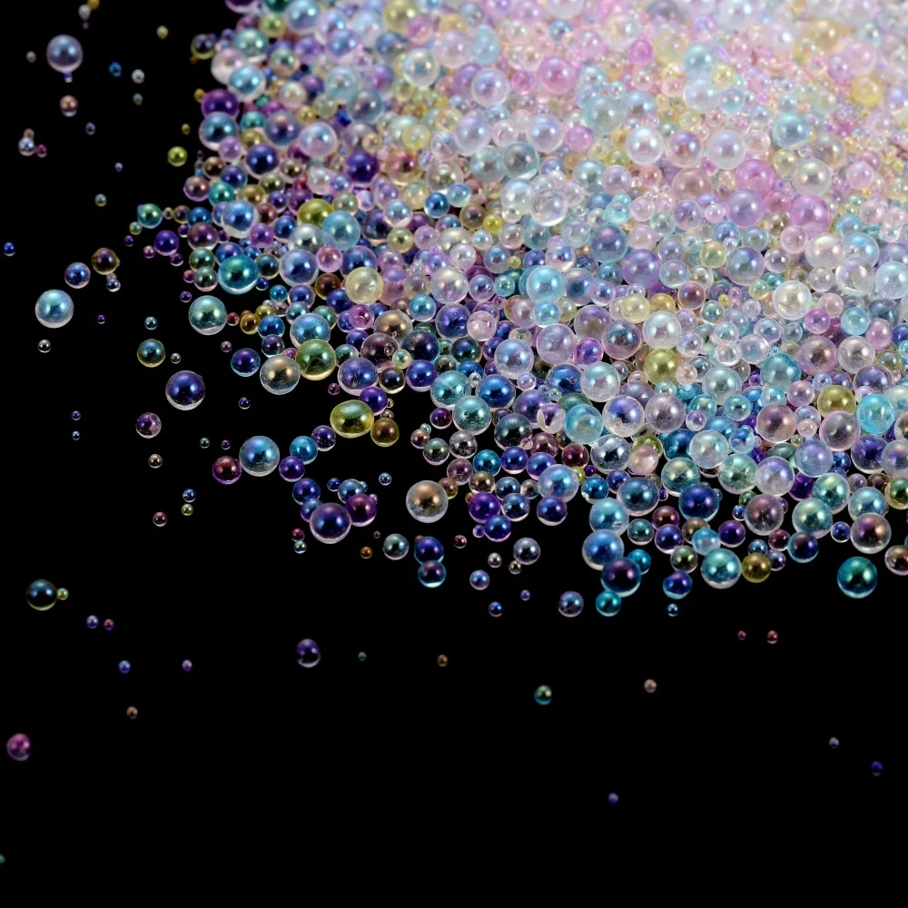 Mini-Blasenkugelperlen 10-20g Winzige Kristallglasperlen für Silikonformen, UV-Harz, Epoxidfüller, DIY-Nagelkunst-Deko – Detail 6