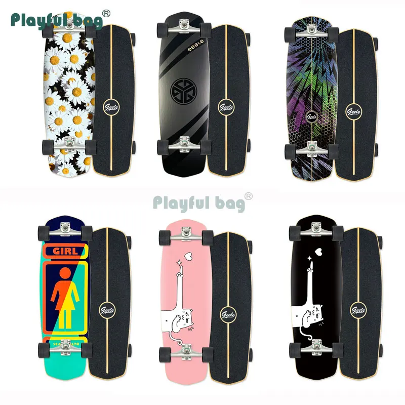 Spielerische Tasche Professionelle Erwachsene land surfbrett Skateboard 77cm * 25cm * 12cm Carving lenkung lkw CX4 skateboard komplette AMB52