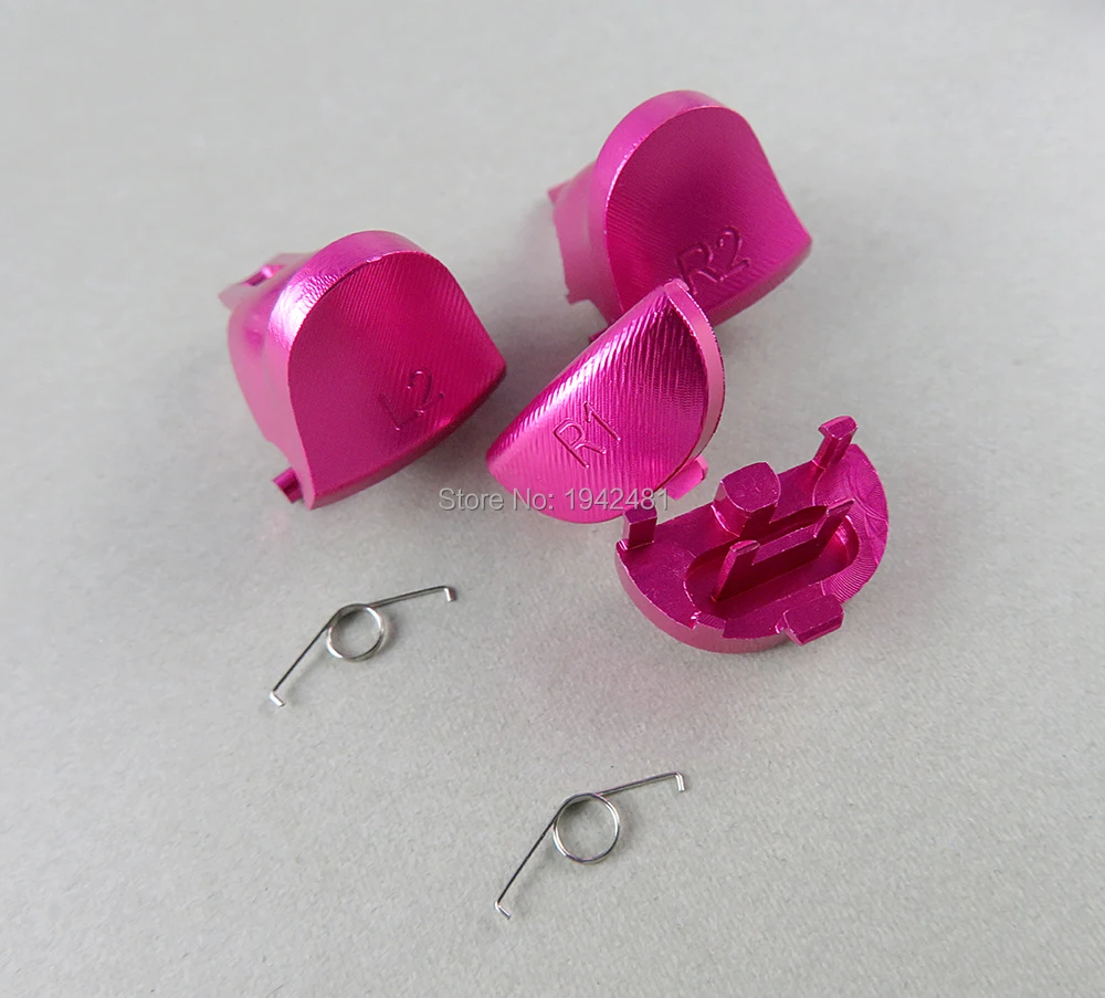 8 комплектов JDS040 JDM040 цветные алюминиевые металлические триггерные кнопки L1 R1 L2 R2 с пружиной для контроллера PS4 4,0