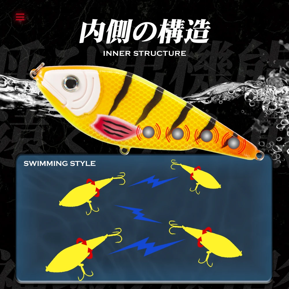 Hunthouse Jerkbait LW518 Señuelo Hundimiento Lento para Lucio y Lubina - imagen 2