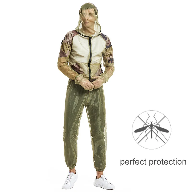 Chaqueta pesca unisex con capucha malla y repelente mosquitos - imagen 2