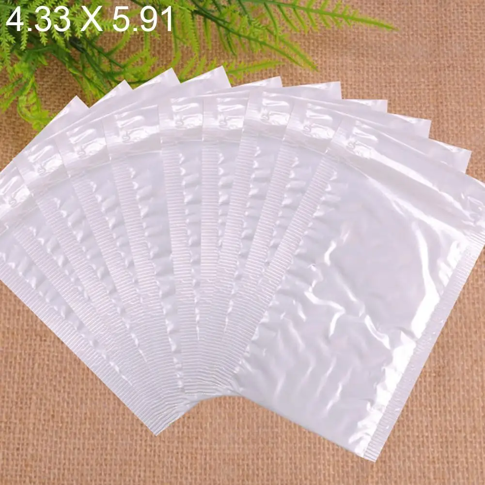 10Pcs Practical Poly Bubble Mailers Padded Envelopes Shipping Bags Self Seal Shockproof Bubble Film Envelope Organizer Bag