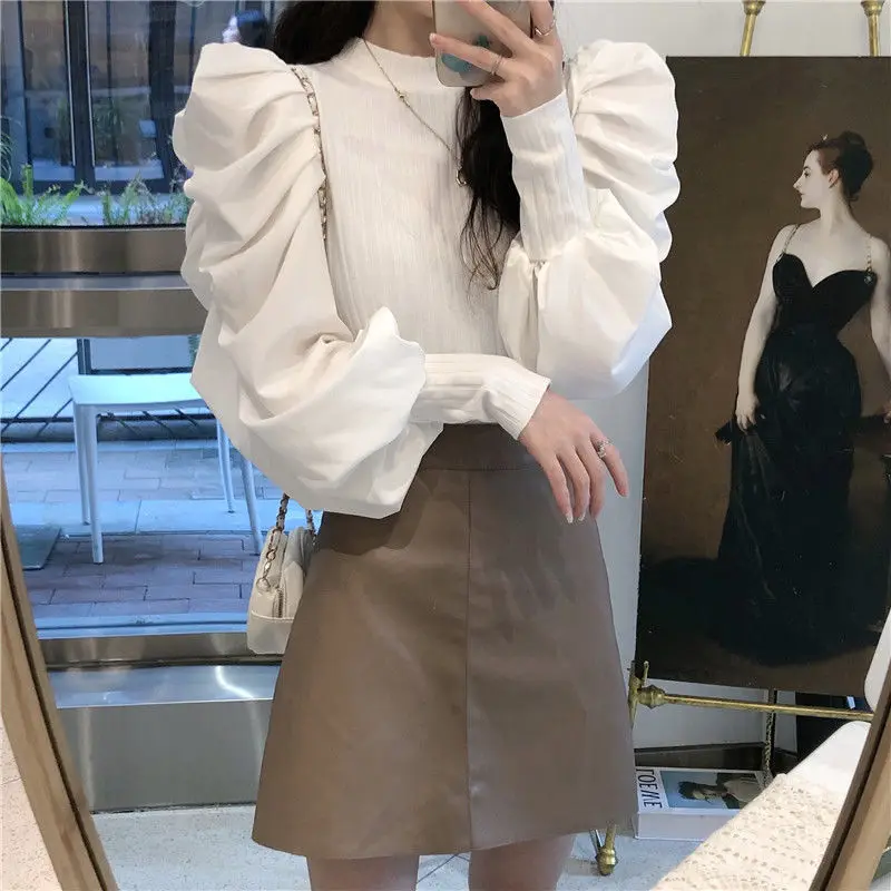 Woman Sweaters Femme Chandails Lantern Sleeve Sweater Female Autumn and Winter 2024 Sweater Top Pull Hiver