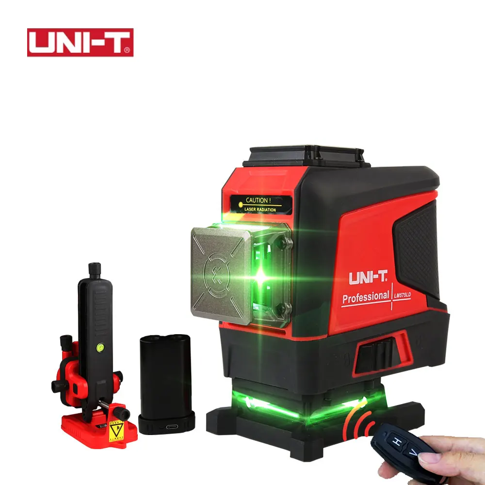 UNI-T Green Laser Level 8/12/16 Lines Auto 3D Horizontal Vertical Self-Leveling Remote Control Indoor Outdoor Automatic Leveling