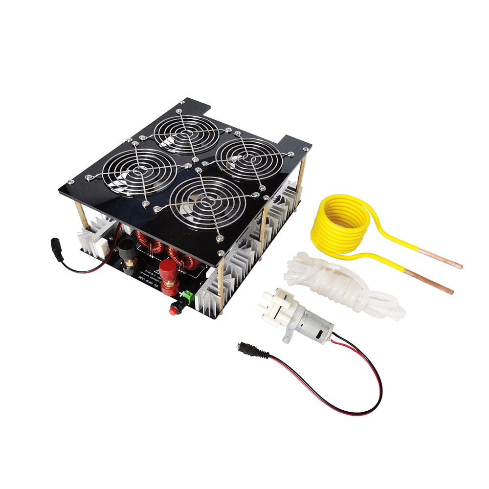 5000W ZVS Induction Heater Induction Heating PCB Board Heating Machine Melted Metal + Coil+Pump+ crucible+power supply