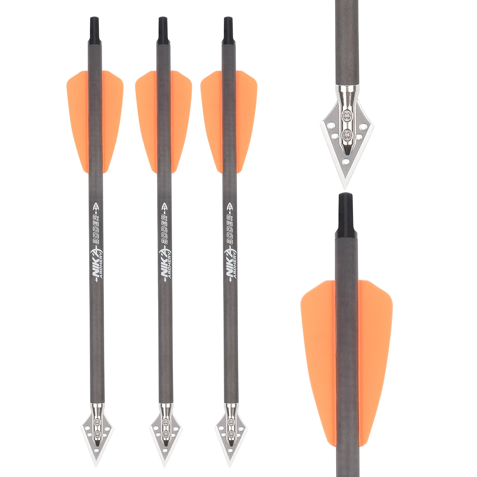 

6 шт. ловковый арбалетный болт, 7,5-дюймовая карбоновая стрела R9, подходит для 50-80 фунтов, спортивной стрельбы из лука на открытом воздухе, охоты