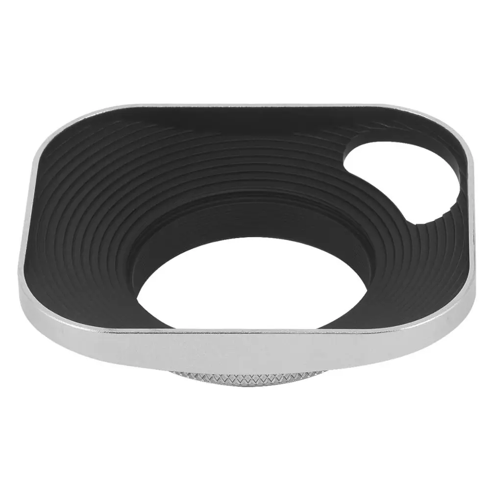 Haoge capa de lente para câmera, metálica, com parafuso, vazado, projetado com tampa para câmera leica rangefinder com 39mm e39, lente de fio de filtro prata