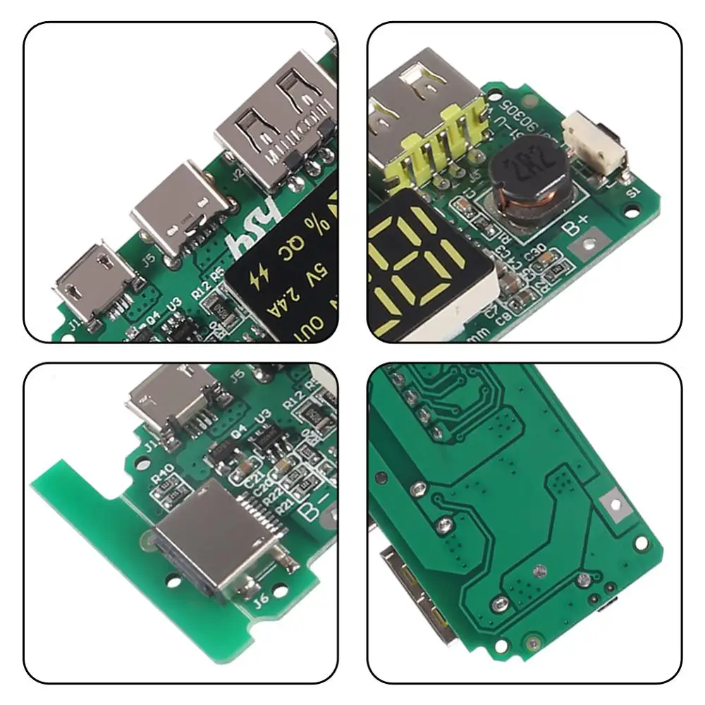 18650 Charging Board Dual USB 5V 2.4A Mobile Power Bank Module 18650 Lithium Battery Charger Board USB Power Bank Board