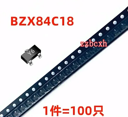 100PCS/LOT New  Original  BZX84-C18  BZX84  SOT23  18V Y6