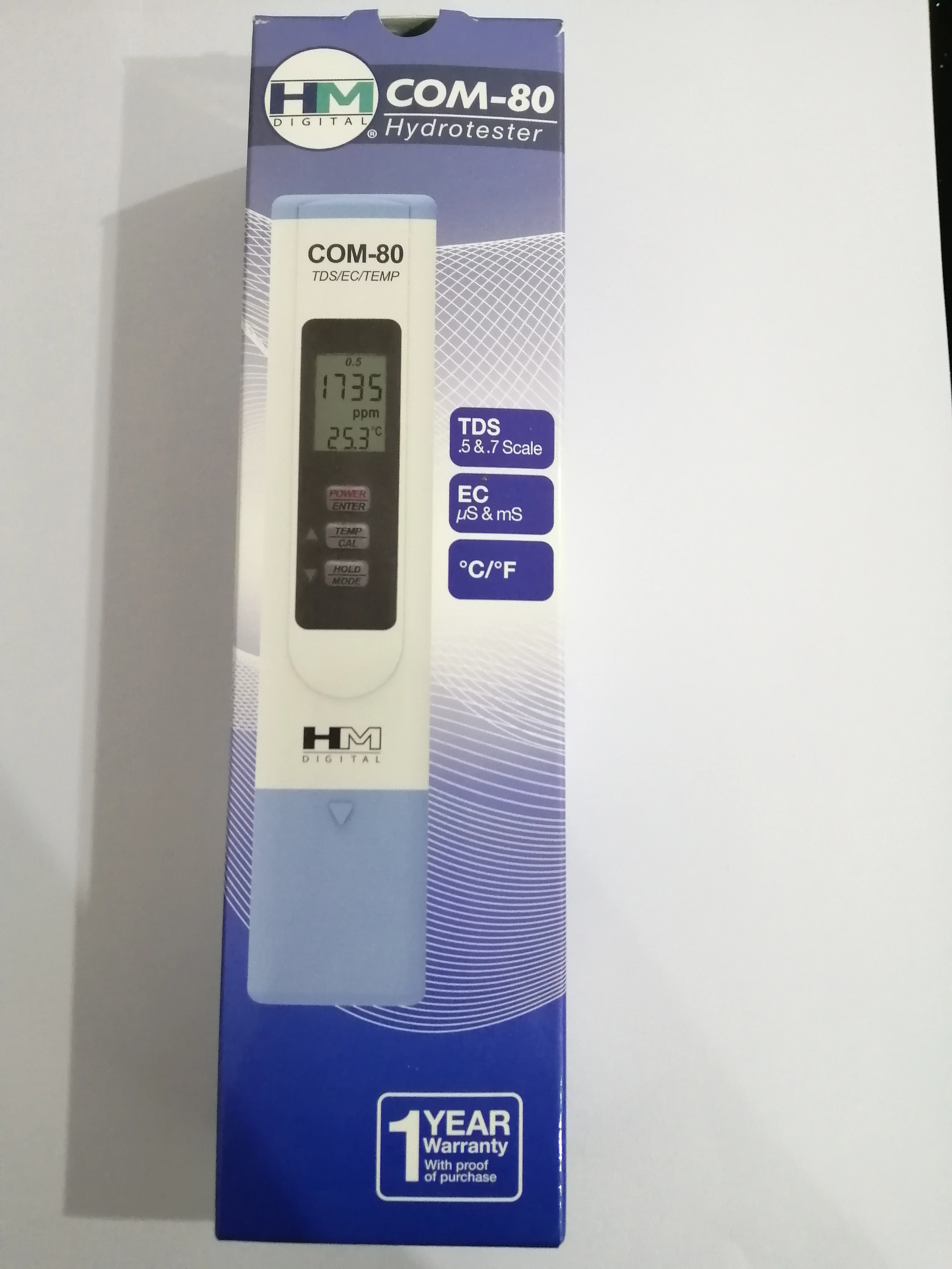 HM COM-80 Digital TDS Meter EC Tester 3 in 1 TDS Temp EC Testers Water Quality Monitor Water Purity Measure for Pool 20%OFF