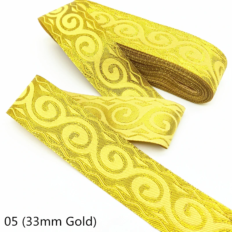 7 Yards Gold Silver Vintage Ethnic Embroidery Lace Ribbon Boho  Trim DIY Clothes Bag Accessories Embroidered Fabric