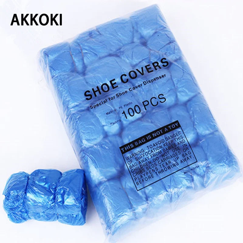 

Plastic Disposable Shoe Covers Dustproof Non-Slip Waterproof Household Rain Boots Adult Indoor Carpet Floor Protection Overshoes