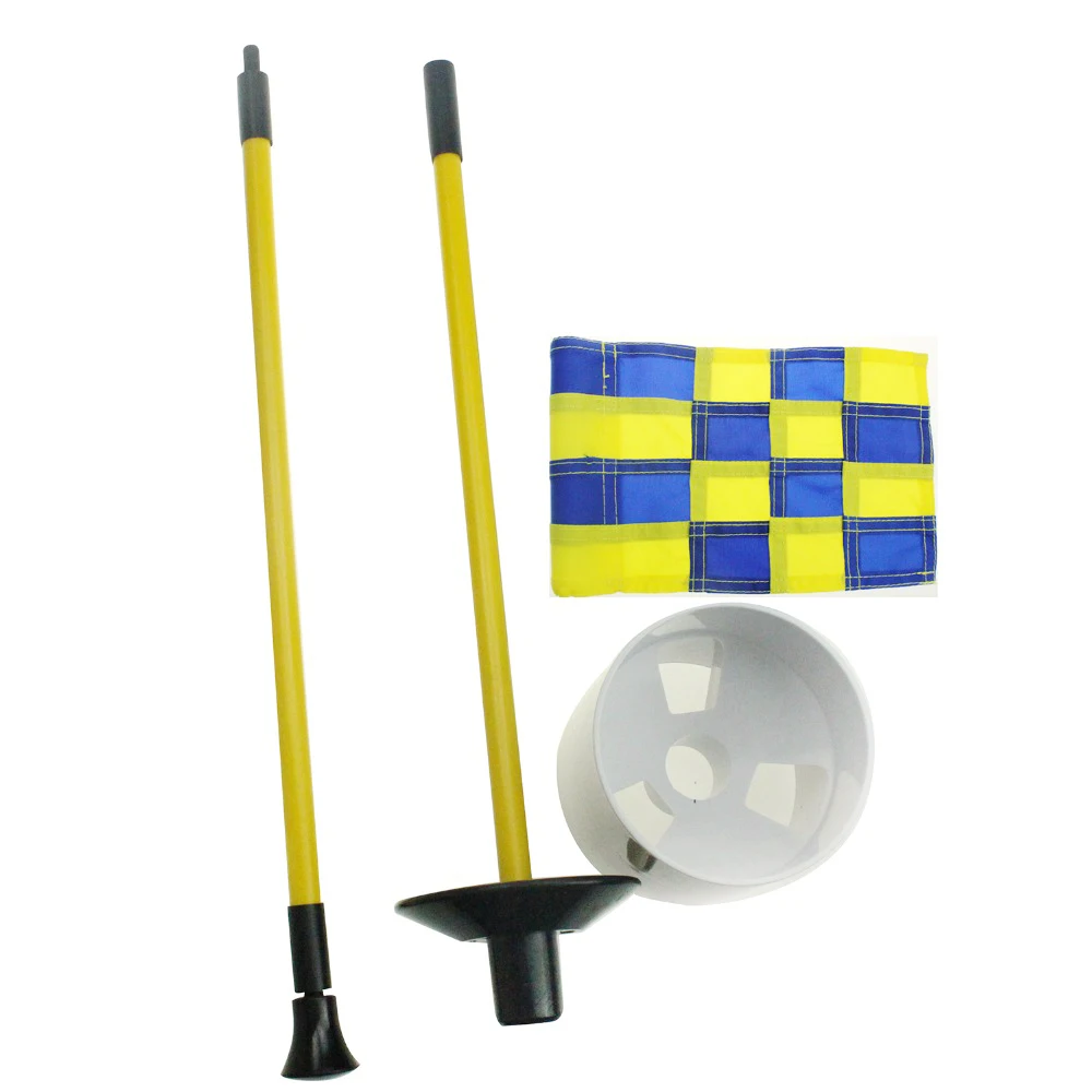 CRESTGOLF Golf Hole Pole Cup Flag Stick for Backyard Practice Detachable Portable Golf Putting Green Flagstick 1 Set