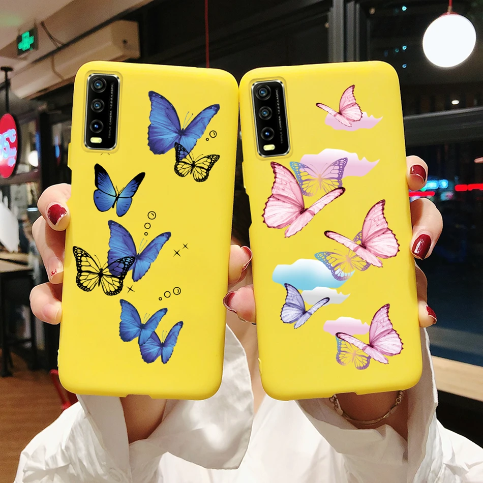 For Vivo Y12s Y11s Y12a Case V2026 V2028 Popular Love Heart Flower Soft TPU Silicone Back Cover For Vivo Y 12 s Y12s 2021 Fundas