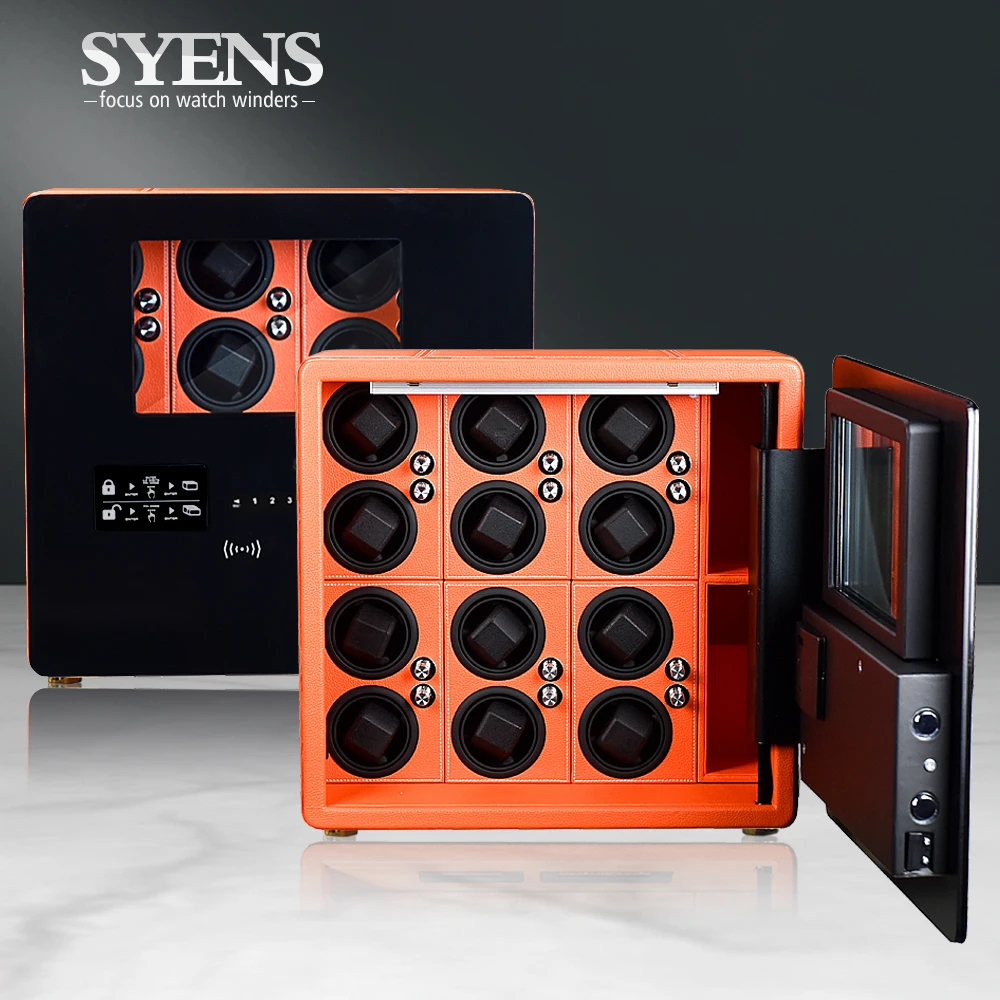 Luxury Safe box Watch Winder 12 Automatic Watches Cabinet Steel strongbox Theftproof collection