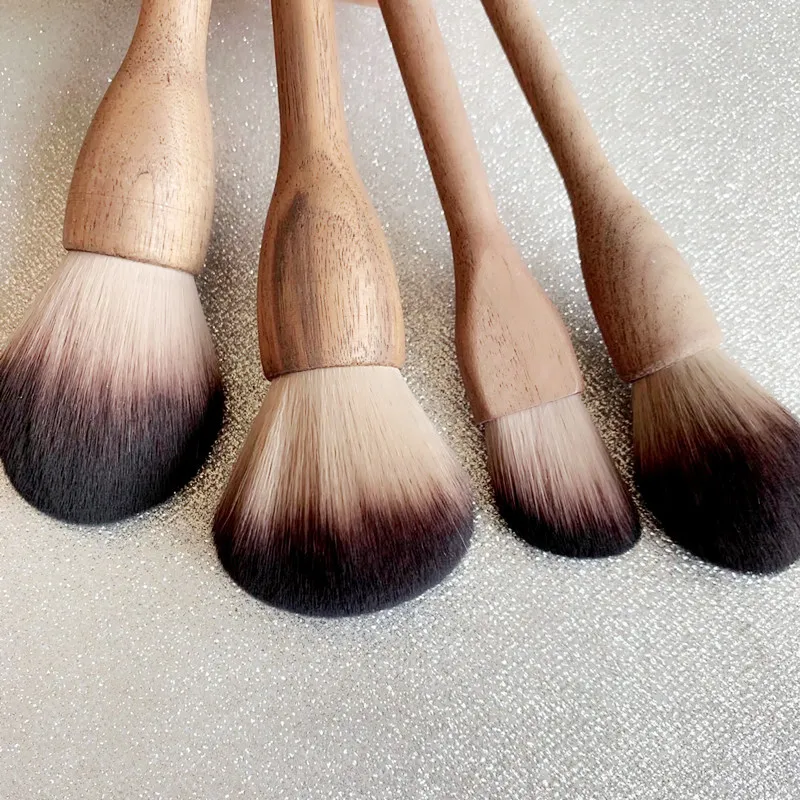 Walnut handle series-high quality fiber hair makeup brush-Highlight&Powder&Blusher&Sculpting-Beauty Tool-Foundation brush