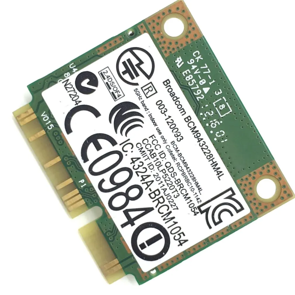 Dual Band 300Mbps BCM943228HMB 4.0 802.11a/b/g/n Wifi Wireless Card Half Mini PCI-E Notebook Wlan 2.4Ghz 5Ghz Adapter