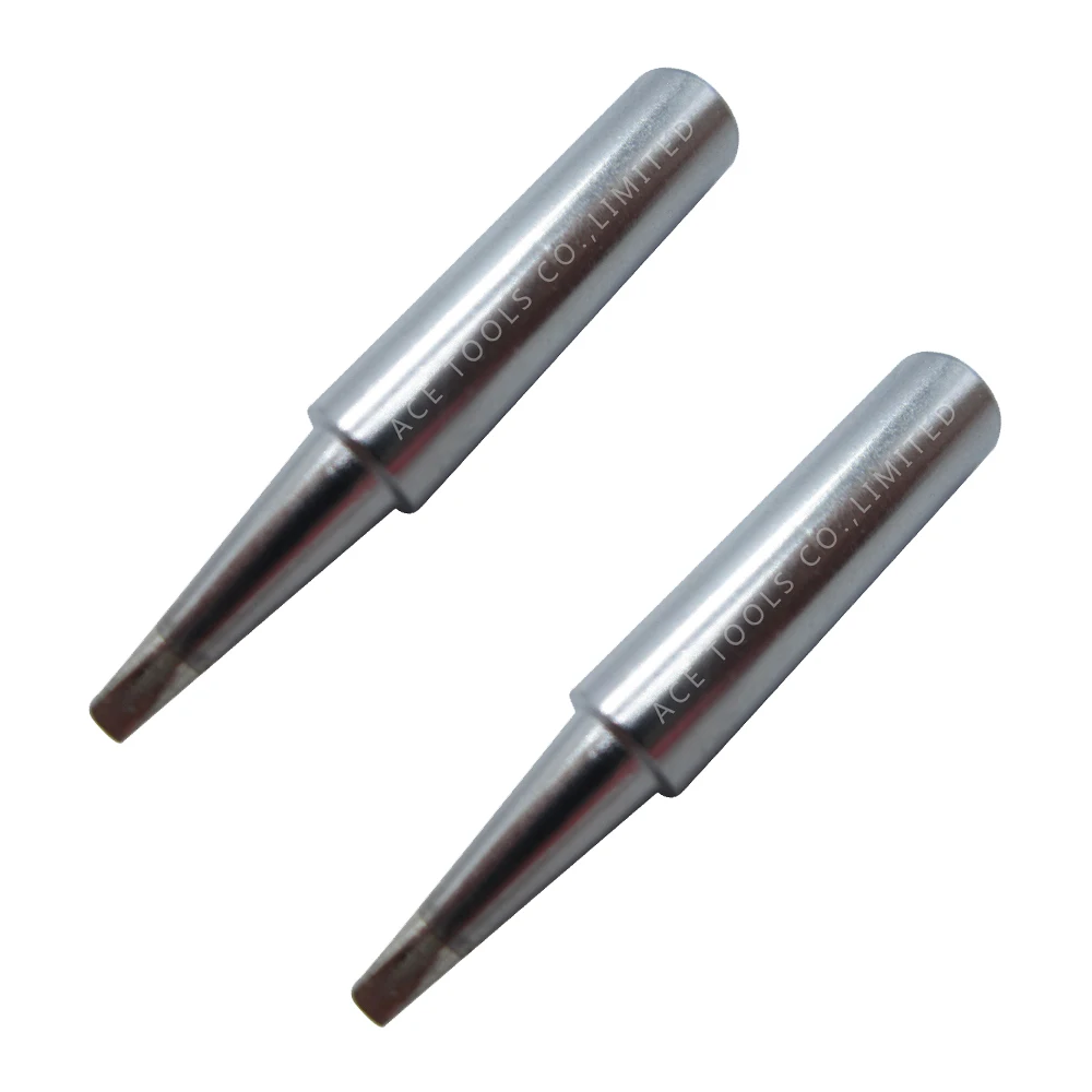 Punta de soldadura T18-D2, cincel de 2,0mm, 0.078 ", ajuste HAKKO FX-888, FX-888D, FX-8801, puntas de hierro sin plomo, mango de boquilla, Lápiz de soldadura