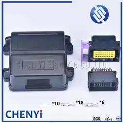 1 set ECU generator controller 24 Pin Aluminum box for 24p male female FCI connector with connector and terminals 211PC249S0005