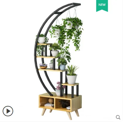 Floor type indoor shelf new family balcony flower stand