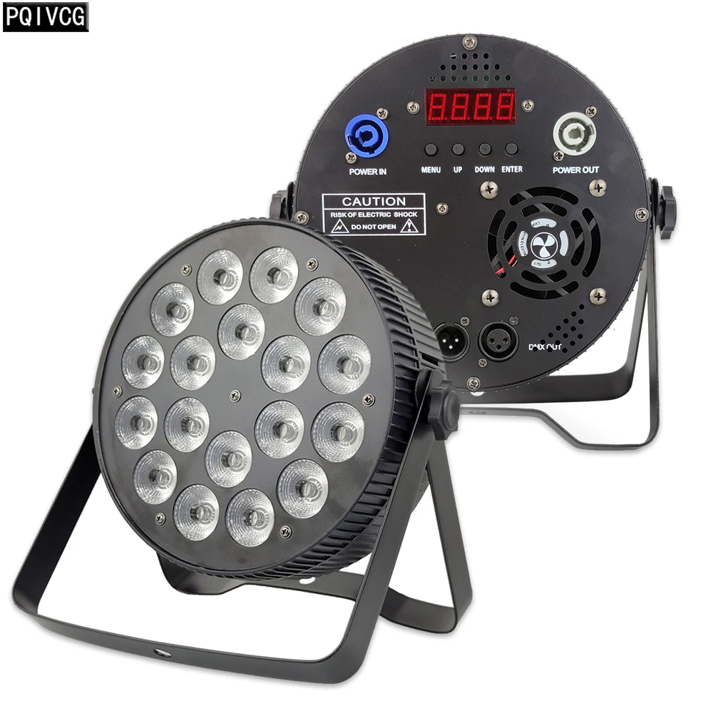 سبائك الألومنيوم كشافات مسرح 18x18 واط RGBWA UV 6in1 Led الاسمية ضوء مصباح الشريط المنبسط DMX512 المرحلة غسل الجدار مصباح #1