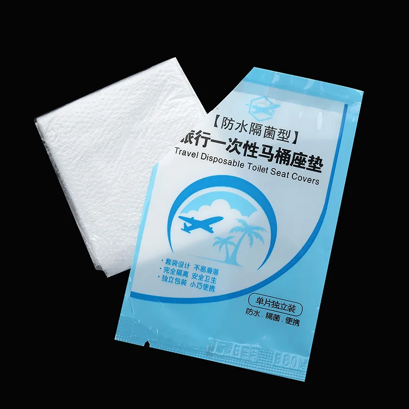 10 Pcs Disposable Toilet Seat Cover Mat Portable  Waterproof Safety Toilet Seat Pad For Travel/Camping Bathroom Accessiories