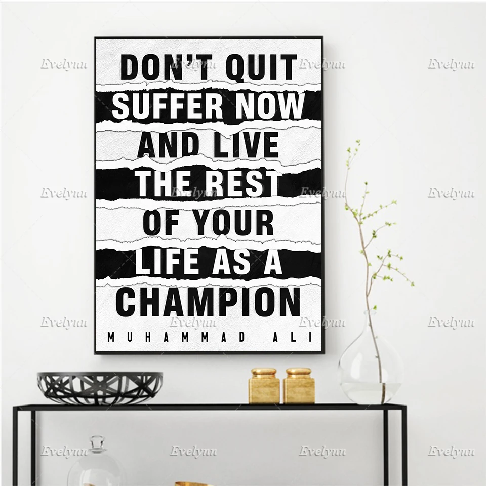 Nordic Prints Canvas Painting Dont Quit Inspirational Quotes Poster Wall Art Modular Pictures Living Room Office Floating Frame