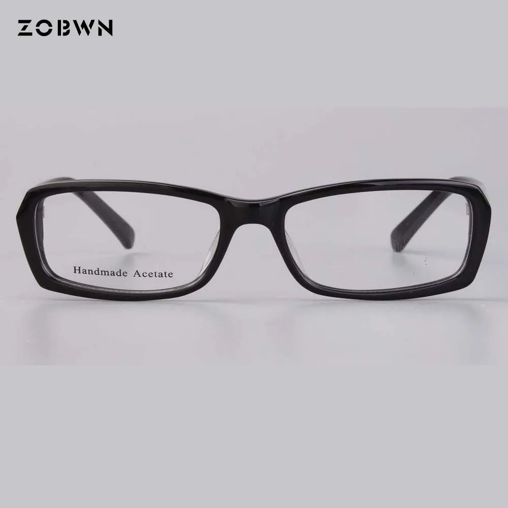 Rectangle glasses man metal decoration black white neat eyeglasses can put anti blue light from computer myopia student Generous