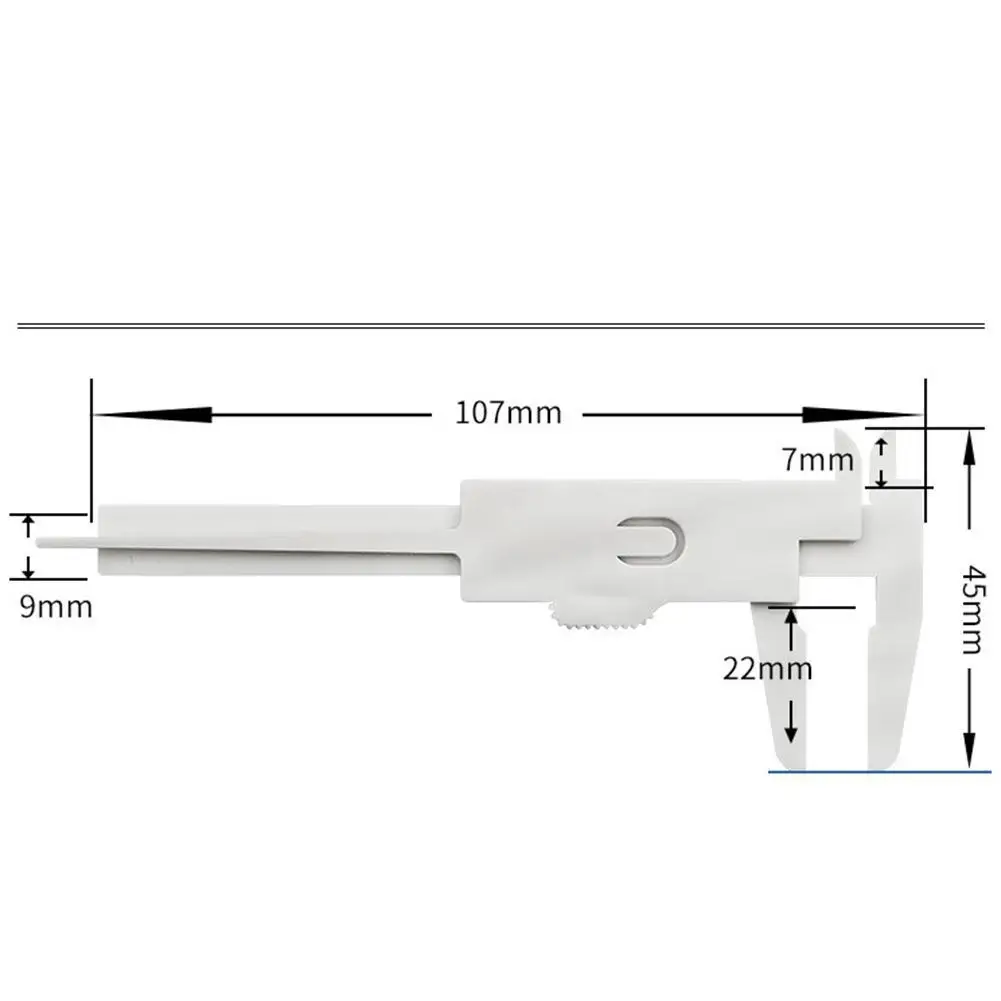 Doppel Skala Kunststoff Messschieber Mini Schiebe Vernier Gauge Messen Werkzeug Lineal Mikrometer Herrscher Schiebe 80mm Tasche Nützlich