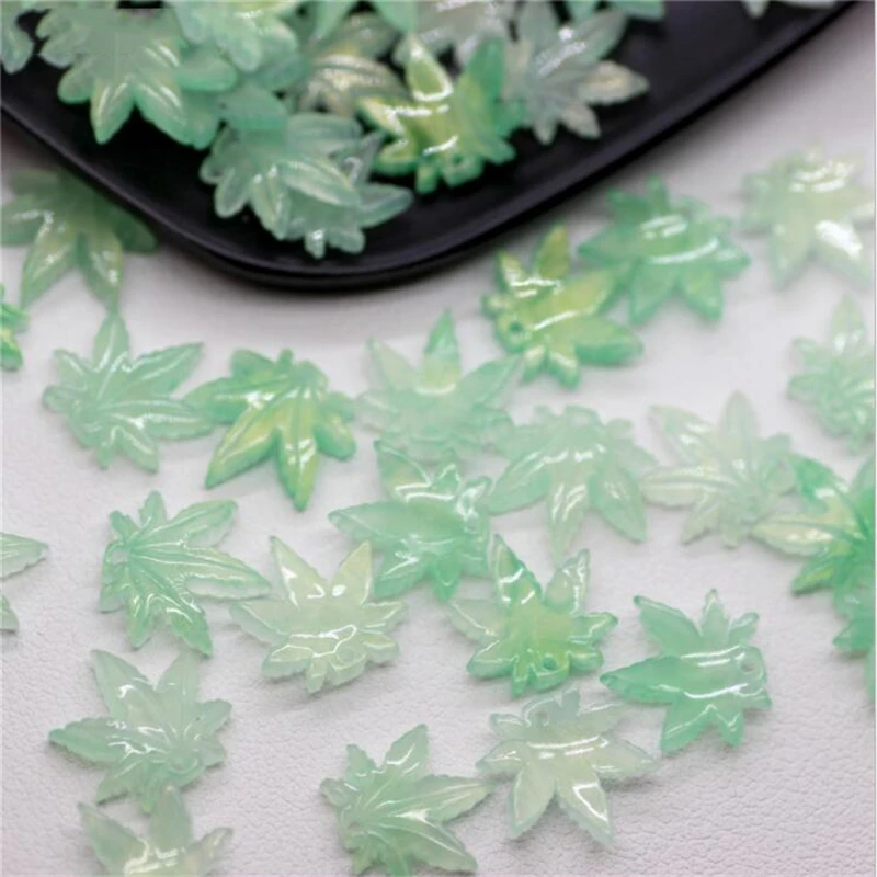 20pcs/lot new creative Imitate shell leaves beads acetic acid connectors for diy earrings hairpin jewelry making accessories