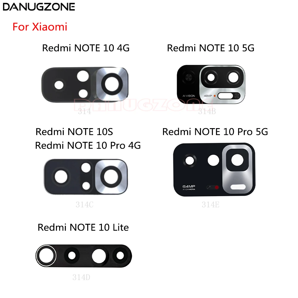 2PCS/Lot For Xiaomi Redmi NOTE 10 Pro Lite 10S 4G 5G Back Lens Rear Camera Glass Lens Mirror