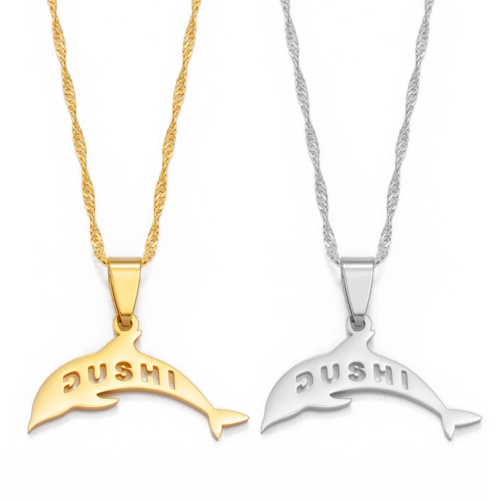 Anniyo Curacao Dolphin Pendant Necklaces Dushi Jewelry for Women Men #266521