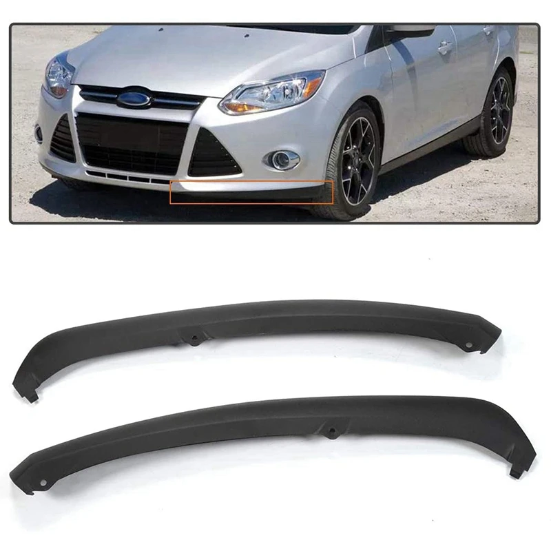 2Pcs Front Bumper Lip Spoiler Air Chin Splitter Lower Valance Panel for Ford Focus 2012-2014 FO1095244C CP9Z17626B