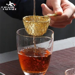 1pcs Fine Copper Bar Cocktail Strainer Handcrat Conical Cocktail Sieve Great For Removing Bit From Juice Julep