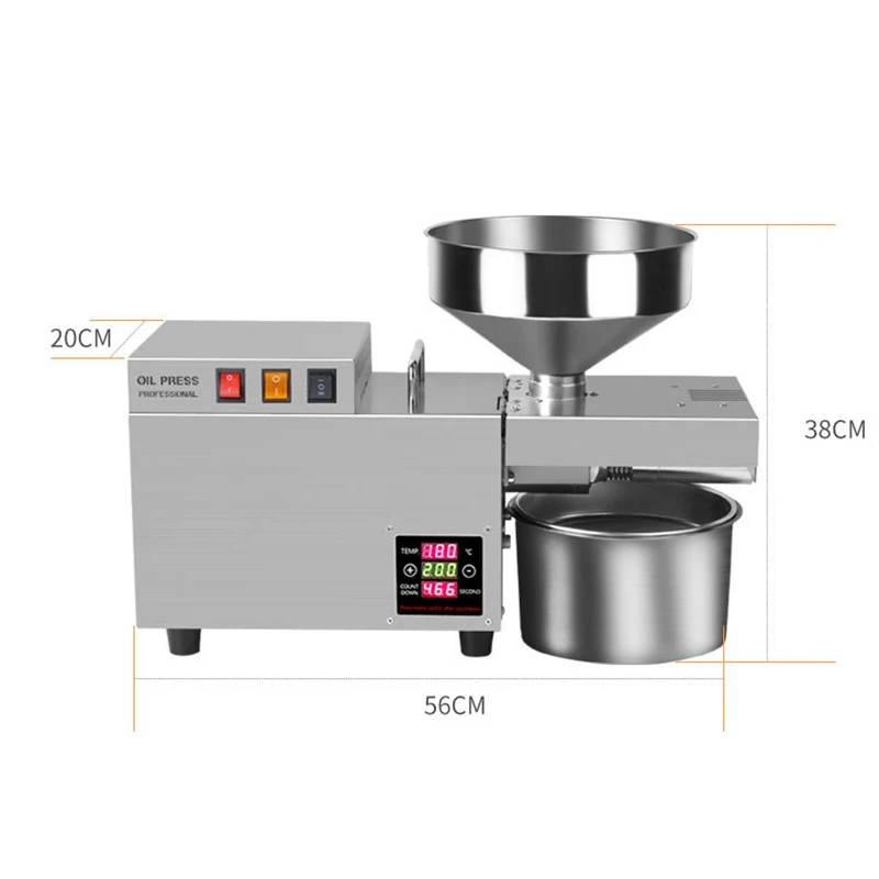 Automatische temperatur control ölpresse 2000W kommerziellen schnelle ölpresse industrie grade elektrische edelstahl 110-220V