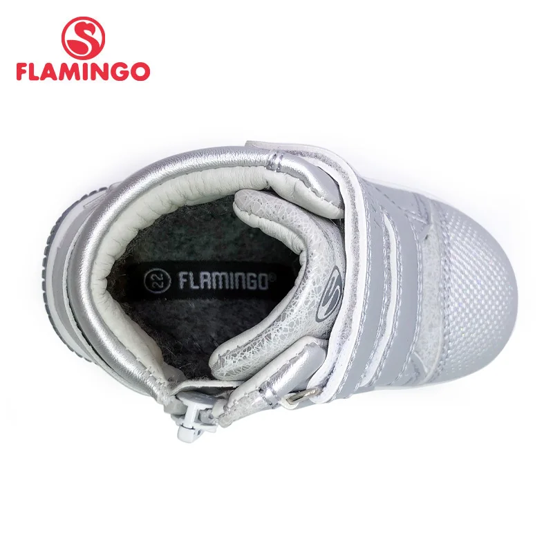 FLAMINGO Autumn Felt High Quality Grey Kids Boots Size 22-27 Anti-slip Shose for Girl Free Shipping 202B-Z5-2043