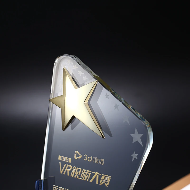 Imagem -06 - Lembrança Personalizada para Gravação em Vidro Copo da Liga da Estrela Copa Prêmio de Competição Artesanato de Cristal Lembrança