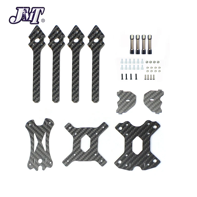 JMT X220 220Mm Ba Lô Bánh Xe Sợi Carbon Quadcopter Khung Bộ 4Mm Tay Hỗ Trợ 5Inch Cánh Quạt Cho FPV Đua Xe tự Do Quadcopter