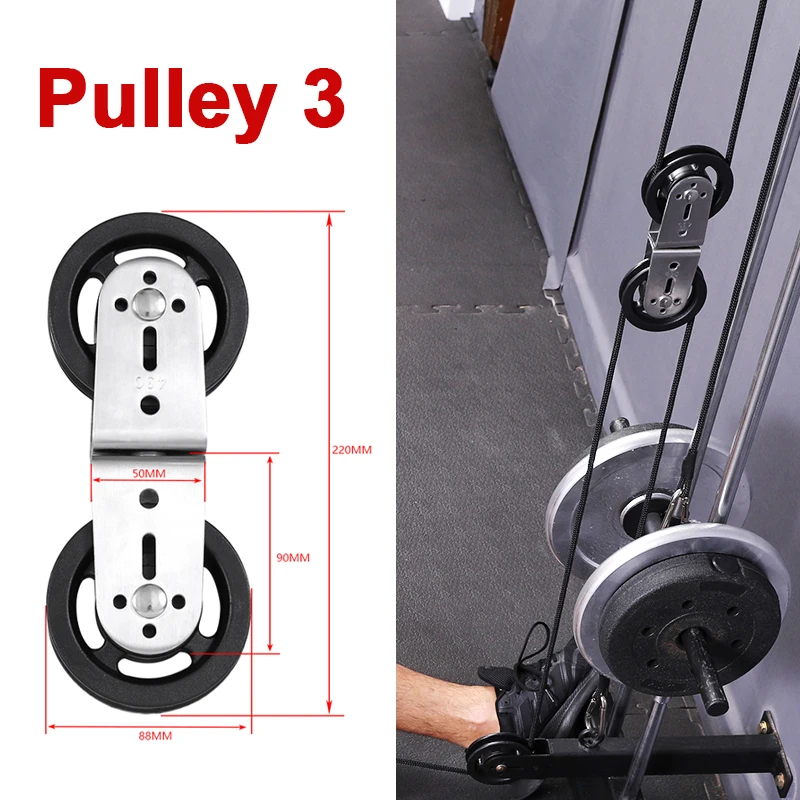 DIY Fitness Cable Rowing Machine Pulley System Accessories For Home Gym Lat Pull Down Training Silent Bearing Wheel Equipments