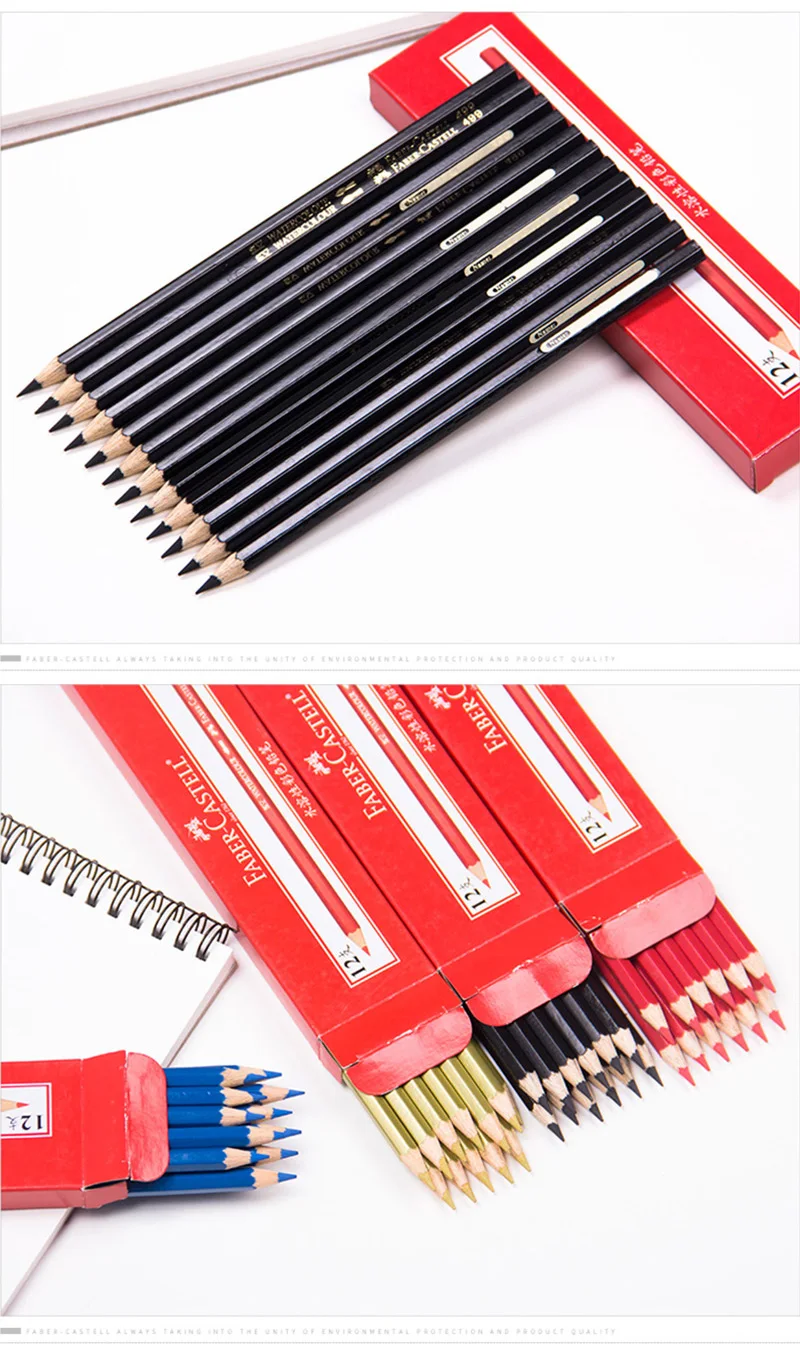 12 stücke Faber Castell Einfarbig Ölige Farbige Zeichnung Bleistift Set Skizzieren Bleistift Farbige Schule Liefert Colores Profesionales – Detail 11