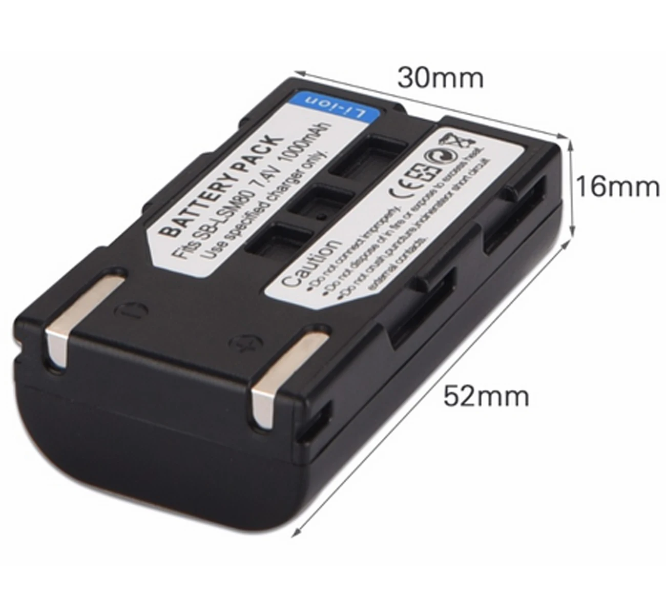 Battery + Charger for Samsung VP-DC161, VP-DC161W, VP-DC163, VP-DC165W, VP-D351, VP-D352, VP-D353, VP-D354, VP-D355 Camcorder