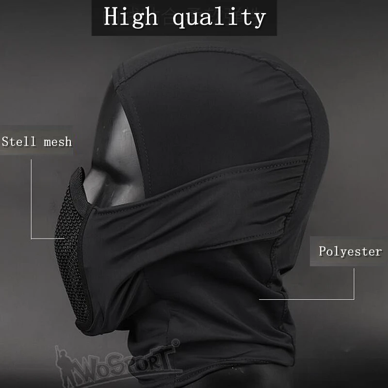 Tactical Hunting Mask Half Face Protective Headgear Mask Paintballs Accessories Breathable Lightweight Airsoft CS War Game Masks