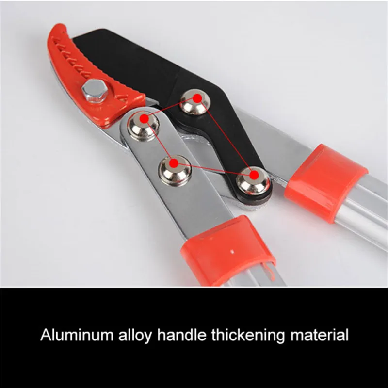 การตัดแต่งกิ่งเครื่องมือ Telescopic กรรไกรต้นไม้ Ratchet Lopper Pruner ขยายสวนเครื่องตัดสาขาเฉือนสวนสวน
