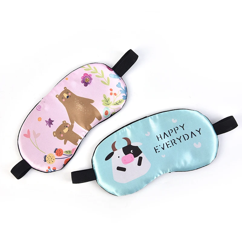 Eye Cover Sleeping Mask Cotton Cartoon Cute Creative Funny Eyepatch Sleep Mask Travel Relax Eye Band Sleeping Aid Blindfold