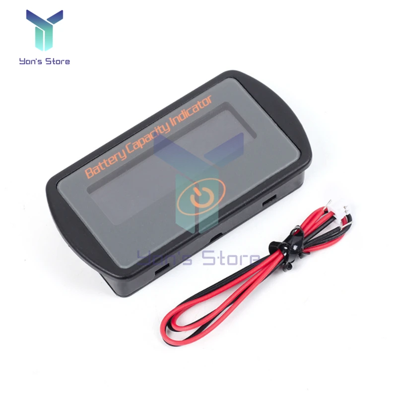 12V/24V Adjustable LCD Car Lead-Acid Lithium Battery Voltmeter Voltage Tester Touch-Type Voltage Battery Capacity Indicator LY7S