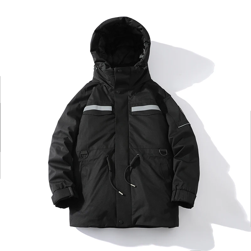 2021 chegada nova jaqueta de inverno com capuz design pato branco para baixo casacos engrossar longo parkas estilo ao ar livre quente neve wear hf001