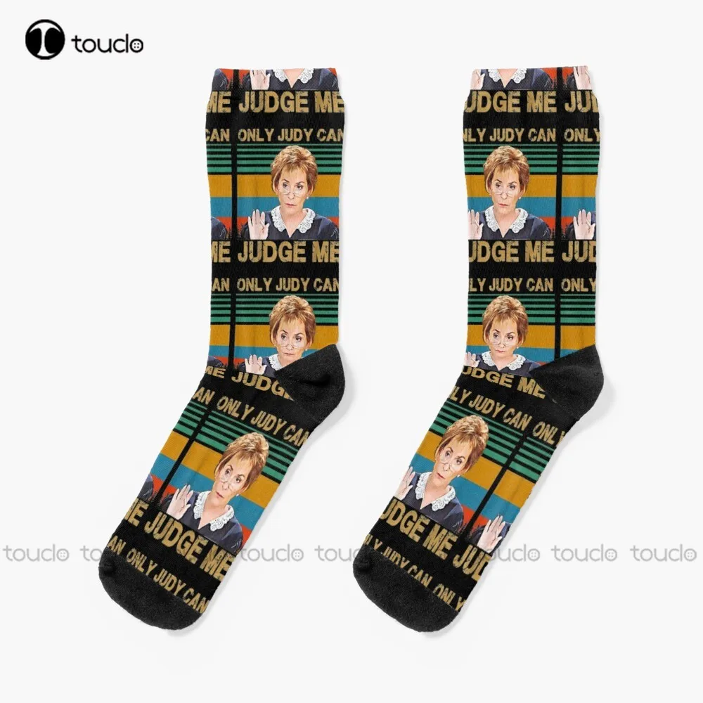 Funny Only Judy Can Judge Me Retro Vintage Socks Women Socks Christmas New Year Gift 360° Digital Print Personalized Custom