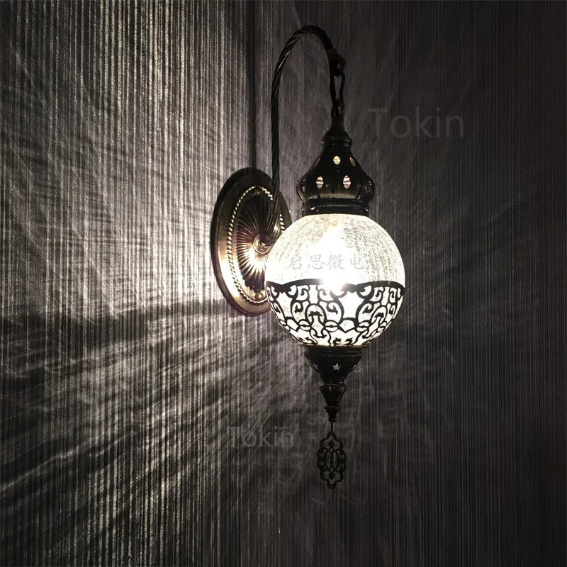 مصباح جداري متصدع بالثلج لغرفة النوم الحديثة بجانب السرير مصباح جداري داخلي لغرفة المعيشة والممر وغرفة الفندق تركيبة إضاءة للديكور