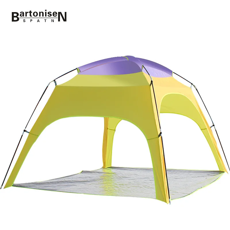 BartoniseN outdoor 3-4 people Beach Tent Camping Tent with bottom Sunscreen Rainproof Canopyspecial offer 1019