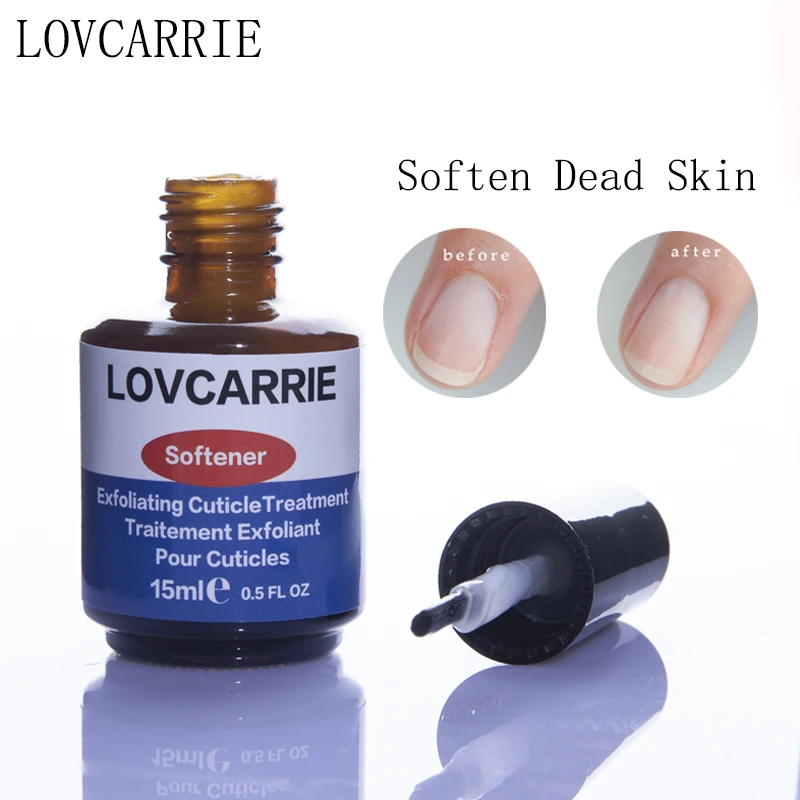 

LOVCARRIE Nail Cuticle Oil Softener 15ML Top Exfoliating Cuticle Treatment Soften Finger Dead Skin Remover for Nail Care Tools